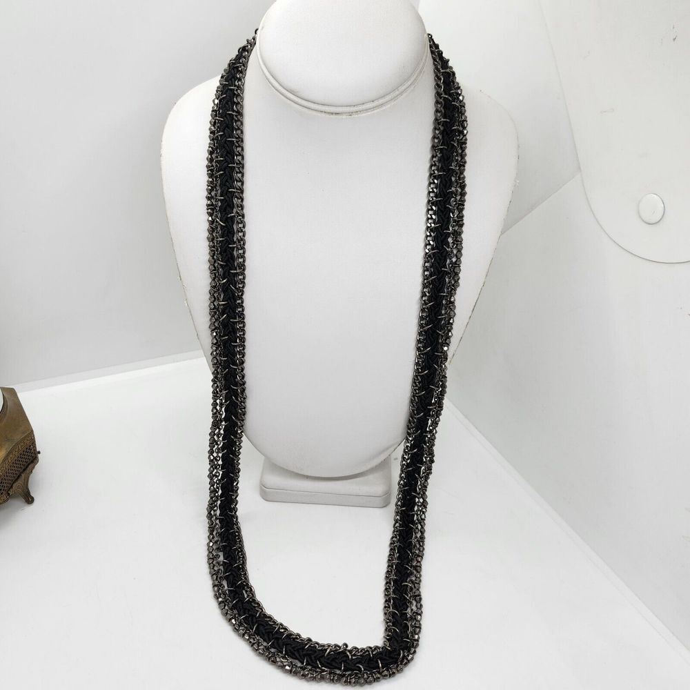 Black Express Long Necklace‎